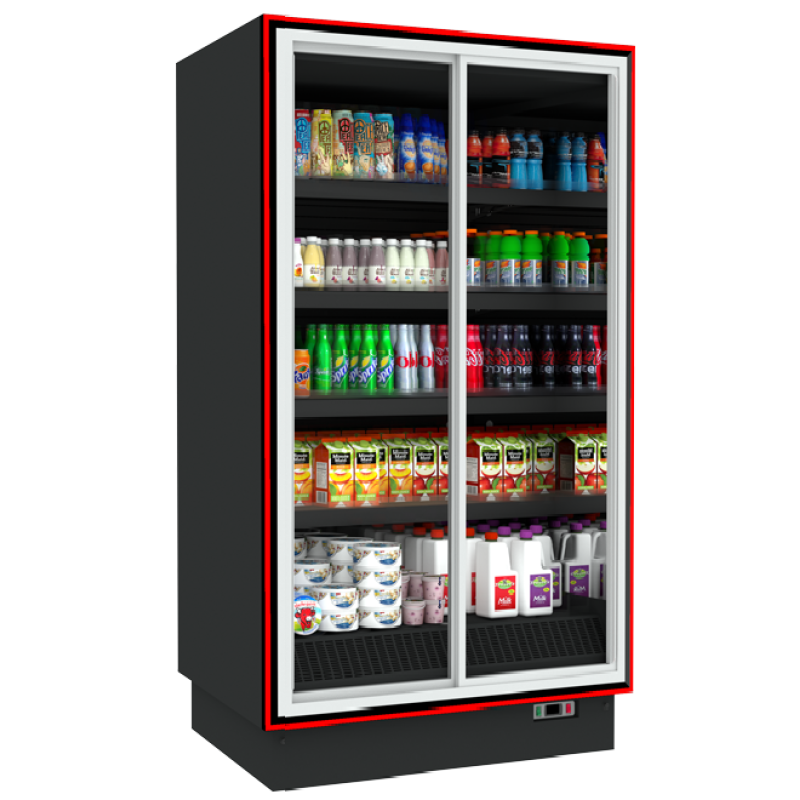 SELF SERVICE BALI S 1.00 x 0.75 x 2.20 SLD ΣΥΡΟΜΕΝΕΣ ΠΟΡΤΕΣ ΔΙΠΛΗΣ ΥΑΛΩΣΗΣ