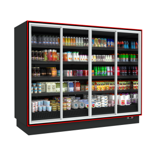SELF SERVICE BALI S 2.60 x 0.75 x 2.20 SLD ΣΥΡΟΜΕΝΕΣ ΠΟΡΤΕΣ ΔΙΠΛΗΣ ΥΑΛΩΣΗΣ