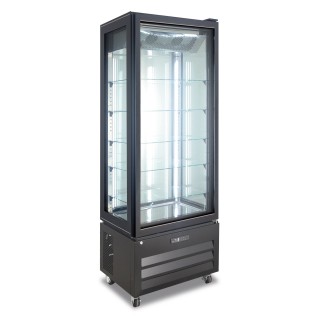 ΒΙΤΡΙΝΑ ΚΑΤΑΨΥΞΗ ΖΑΧΑΡΟΠΛΑΣΤΕΙΟΥ VICTORIA 65 NFN 0.65 x 0.65 x 1.95 -21°C / -18°C , ΠΑΝΟΡΑΜΙΚΗ ΜΑΥΡΗ  NO FROST KLIMAITALIA