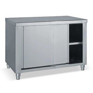 ΕΡΜΑΡΙΟ E 140 ΜΕ ΣΥΡΟΜΕΝΕΣ ΠΟΡΤΕΣ INOX 1.40 x 0.70 x 0.85